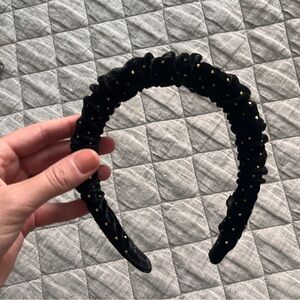 LELE SADOUGHI BLACK VELVET HEADBAND